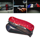 Maxbell Sun Visor Eyeglasses Clip Space Saving Interior Accessories Organizer Rack Red