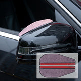 Maxbell 2 Pieces Rear View Wing Mirror Rain Shield Rain Cover Protector Accessories Pink