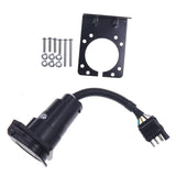Maxbell Trailer Light Adapter Plug 4 ways Flat to 7 pin round for Accessory