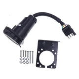 Maxbell Trailer Light Adapter Plug 4 ways Flat to 7 pin round for Accessory
