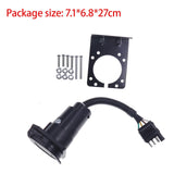Maxbell Trailer Light Adapter Plug 4 ways Flat to 7 pin round for Accessory