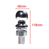 Maxbell Trailer Connector Ball Head 2 inch Parts Portable for Vehicle 48mm