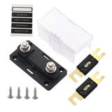 Maxbell 12V/24V/32V Car Fuse Block Holder with Fuse Replace Parts for Cars Boat 100A