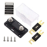 Maxbell 12V/24V/32V Car Fuse Block Holder with Fuse Replace Parts for Cars Boat 200A