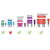 Maxbell 12x Car Add A Circuit Fuse Tap Adapter Set Easy to Install for GPS