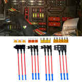 Maxbell 12x Car Add A Circuit Fuse Tap Adapter Set Easy to Install for GPS