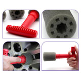 Maxbell Lug Nut Brush Wheel Cleaning Tool Rim Cleaner Brush for Bike Motorcycle