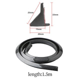 Maxbell Universal Car Wheel Fender Flare 59inch Protective Decorative Flexible Carbon Fiber Pattern