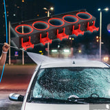 Maxbell Wall Mounted Spray Bottle Storage Rack Bracket Car Beauty Accessory Metal With 5 Hooks