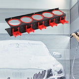 Maxbell Wall Mounted Spray Bottle Storage Rack Bracket Car Beauty Accessory Metal With 5 Hooks