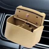 Maxbell Portable Ashtray for Car with LED Light for Outdoor Travel Home Use Beige
