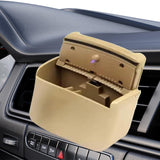 Maxbell Portable Ashtray for Car with LED Light for Outdoor Travel Home Use Beige