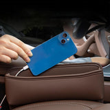 Maxbell Car Seat Gap Filler Organizer for Pens Sundries Phone Keys Wallet Cards Chestnut Brown
