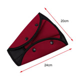 Maxbell Car Child Seatbelt Adjusters for Shoulder Neck for Adult Child Protector Pad Red