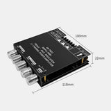 Maxbell Audio Power Amplifier Board 2.1 Channel 12V-24V for Store Home Theater ZK-TB21