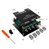 Maxbell Audio Power Amplifier Board 2.1 Channel 12V-24V for Store Home Theater ZK-TB21