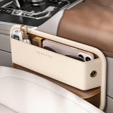 Maxbell PU Leather Car Front Seat Gap Filler Car Accessories for Cards Keys