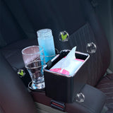 Maxbell Car Armrest Storage box Drink Water Cup Holder for Caravans Black