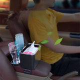 Maxbell Car Armrest Storage box Drink Water Cup Holder for Caravans Black