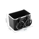 Maxbell Car Armrest Storage box Drink Water Cup Holder for Caravans Black