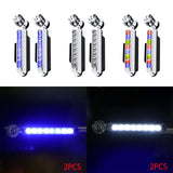 Maxbell 2 Pieces Car Wind Powered Light ABS Daytime Running Light for Cars Auto Blue