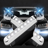 Maxbell 2 Pieces Car Wind Powered Light ABS Daytime Running Light for Cars Auto Blue