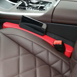 Maxbell 2Pieces Simple Stylish Stop Things Dropping Car Seat Gap Filler for Car Red