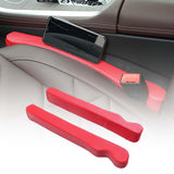Maxbell 2Pieces Simple Stylish Stop Things Dropping Car Seat Gap Filler for Car Red