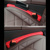 Maxbell 2Pieces Simple Stylish Stop Things Dropping Car Seat Gap Filler for Car Red