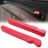 Maxbell 2Pieces Simple Stylish Stop Things Dropping Car Seat Gap Filler for Car Red
