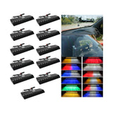 Maxbell Car Strobe Light 12V Vehicles 12Pcs LED Windshield Dashboard Warning Light White Light