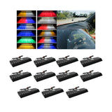Maxbell Car Strobe Light 12V Vehicles 12Pcs LED Windshield Dashboard Warning Light White Light