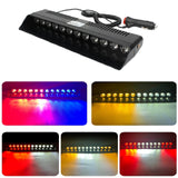 Maxbell Car Strobe Light 12V Vehicles 12Pcs LED Windshield Dashboard Warning Light White Light