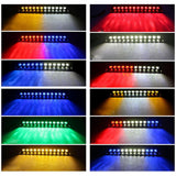 Maxbell Car Strobe Light 12V Vehicles 12Pcs LED Windshield Dashboard Warning Light Red Blue Light