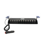 Maxbell Car Strobe Light 12V Vehicles 12Pcs LED Windshield Dashboard Warning Light Red Blue Light