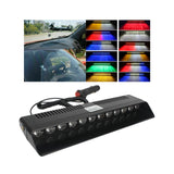 Maxbell Car Strobe Light 12V Vehicles 12Pcs LED Windshield Dashboard Warning Light Red Blue Light
