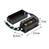 Maxbell 12V Fuse and Relay Box 6 Slot Relay Panel 11 Slots Atc/ato Fuse Fuse Boxes Style B