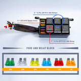 Maxbell Fuse Relay Box Waterproof Fuse Block and Relay Box for Car Marine Truck 12V 4Pin