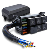 Maxbell Fuse Relay Box Waterproof Fuse Block and Relay Box for Car Marine Truck 24V 4Pin
