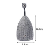 Maxbell Bling Car Key Fob Case Universal Keychain Case Holder 10.8cmx7.8cm for Women White