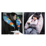 Maxbell Car Back Seat Travel Pillow Provides Head and Body Support Sleeping Pillow Pink Rabbit