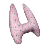 Maxbell Car Back Seat Travel Pillow Provides Head and Body Support Sleeping Pillow Pink Rabbit