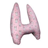 Maxbell Car Back Seat Travel Pillow Provides Head and Body Support Sleeping Pillow Pink Rabbit