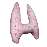 Maxbell Car Back Seat Travel Pillow Provides Head and Body Support Sleeping Pillow Pink Rabbit