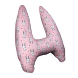 Maxbell Car Back Seat Travel Pillow Provides Head and Body Support Sleeping Pillow Pink Rabbit