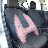 Maxbell Car Back Seat Travel Pillow Provides Head and Body Support Sleeping Pillow Pink Rabbit