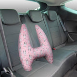 Maxbell Car Back Seat Travel Pillow Provides Head and Body Support Sleeping Pillow Pink Rabbit