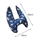 Maxbell Car Back Seat Travel Pillow Provides Head and Body Support Sleeping Pillow Blue Astronaut