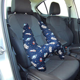 Maxbell Car Back Seat Travel Pillow Provides Head and Body Support Sleeping Pillow Blue Astronaut