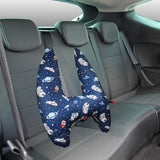 Maxbell Car Back Seat Travel Pillow Provides Head and Body Support Sleeping Pillow Blue Astronaut